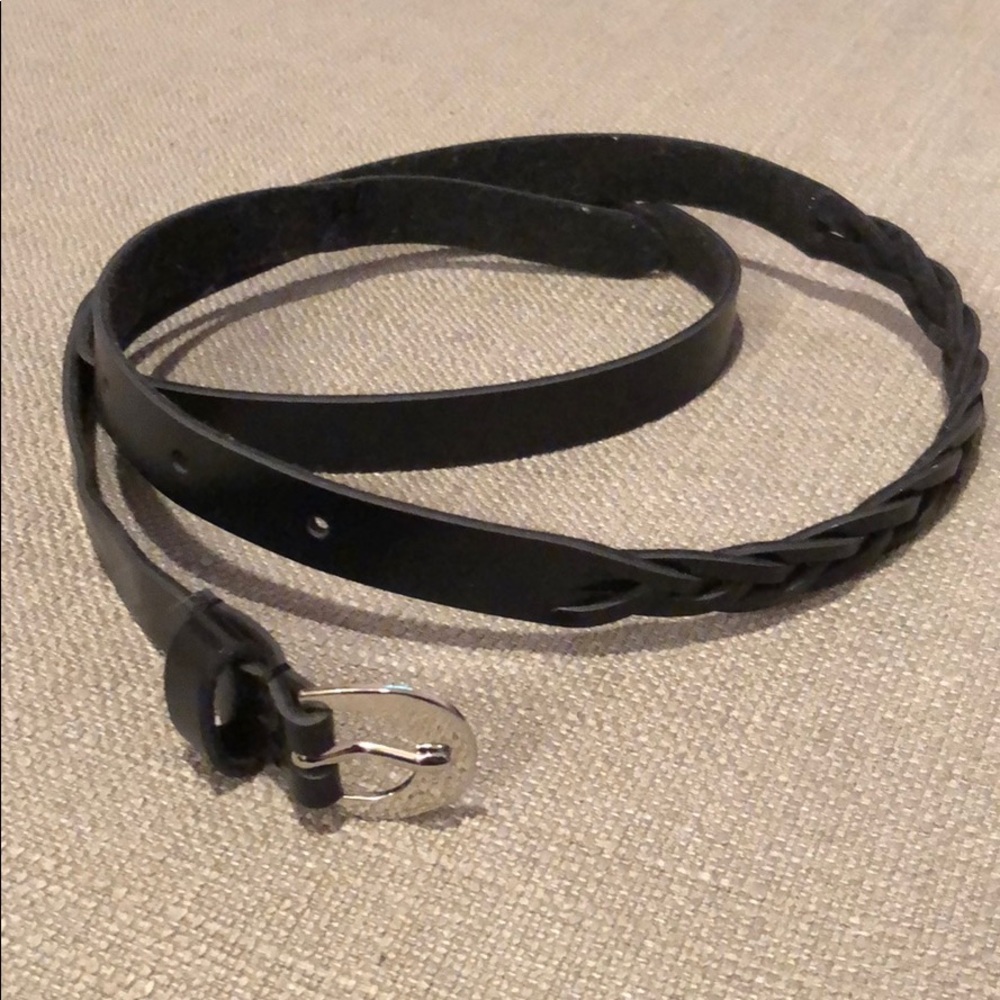 Faux Leather Braided Belt
